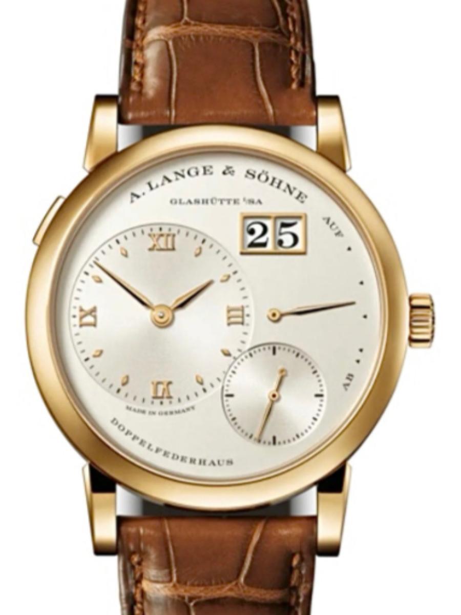 ランゲ＆ゾーネ ランゲ1 191.021 シルバー イエローゴールド750 　シルバーダイヤル　スモールセコンド　デイト表示 メンズ　ユニセックス　38.5mm　パワーリザーブ 72 時間　シースルーバック　(新品未使用)