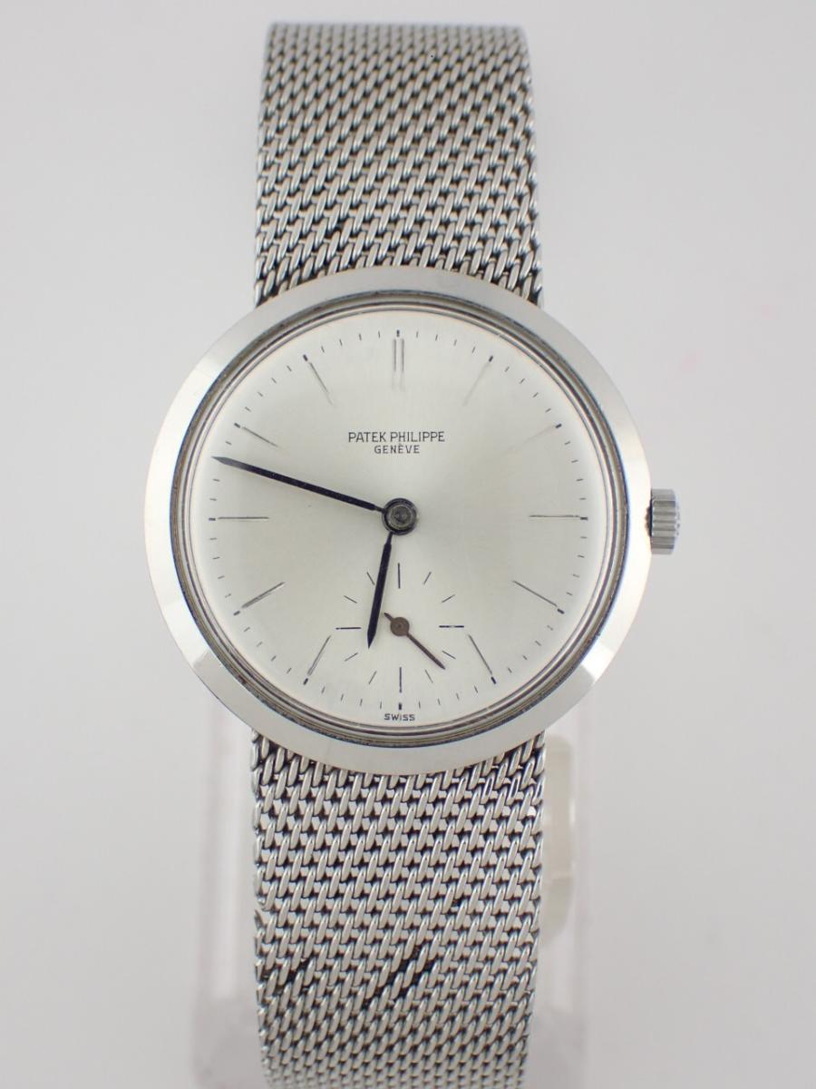 パテックフィリップ カラトラバ 3418 シルバー Ref.3418/1 34mm径、メンズ(AB※傷多い)