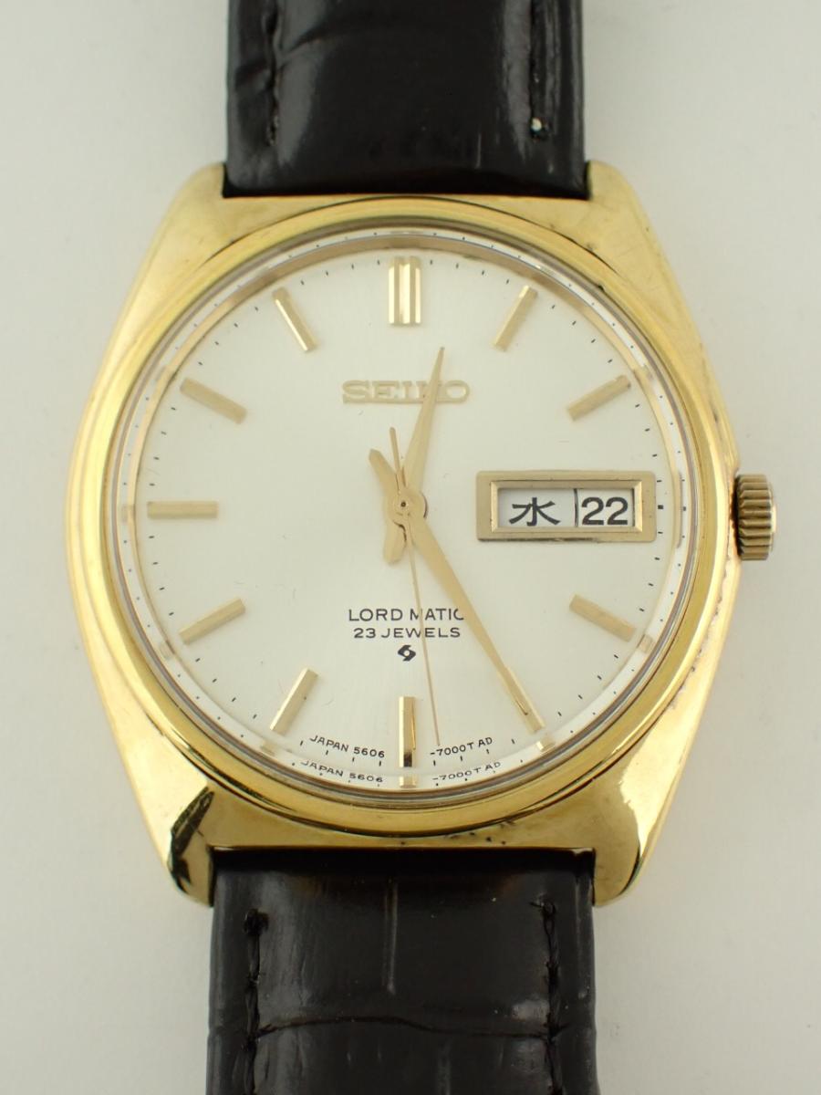 セイコー アンティーク 型番不明 シルバー Ref.5606-7000 35mm径、メンズ(B※経年劣化あり)