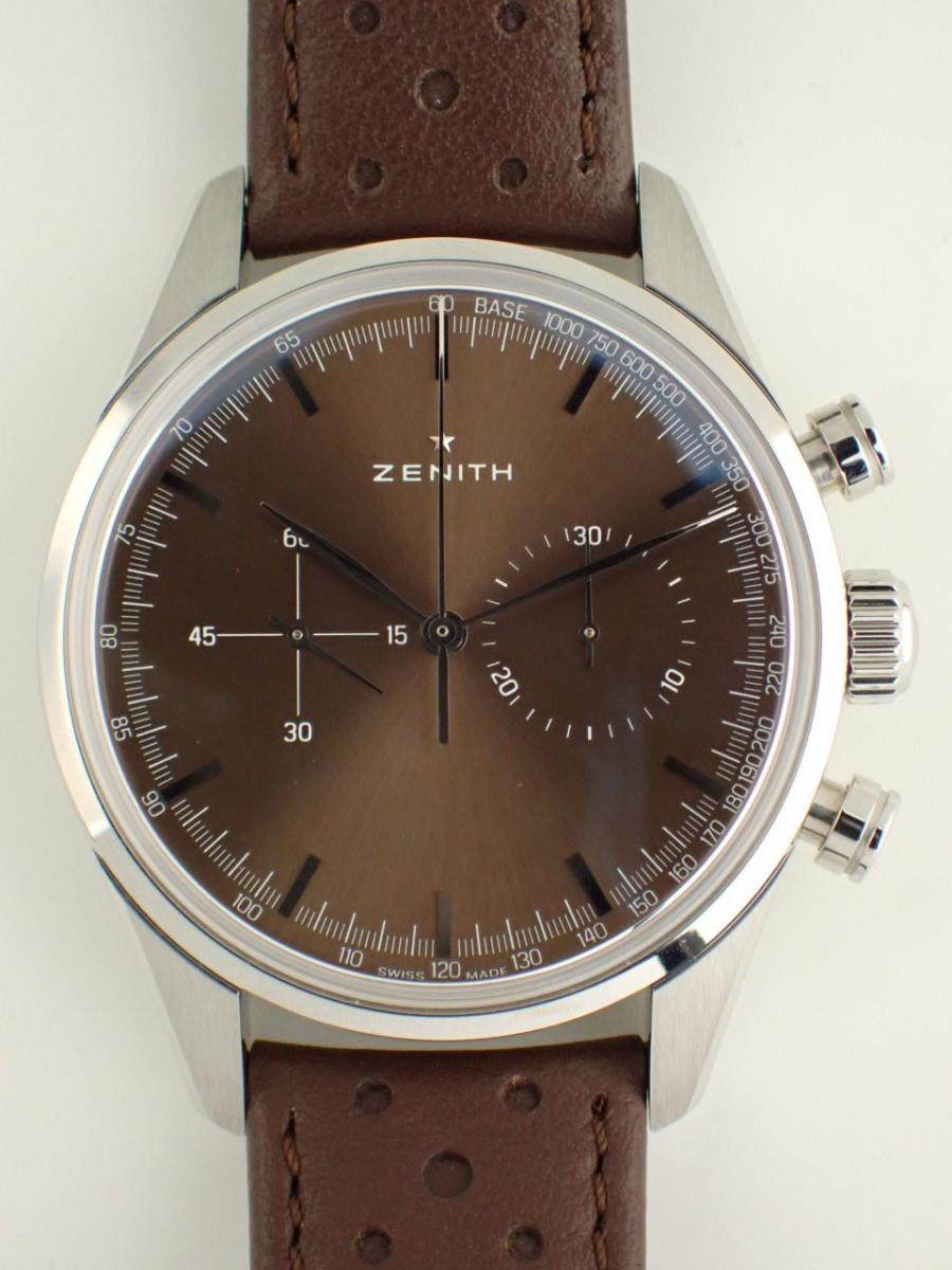 ゼニス クロノマスター 03.2150.4069/75.C806 ブラウン 38mm、クロノグラフ、カーフレザーベルト(NS※新品)