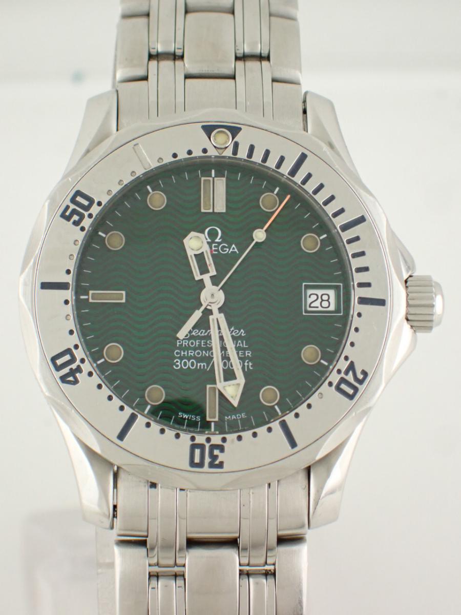オメガ シーマスター 2553.41 グリーン 36mm径、メンズ、数量限定モデル(AB※傷あり、バーインデックス落ち)