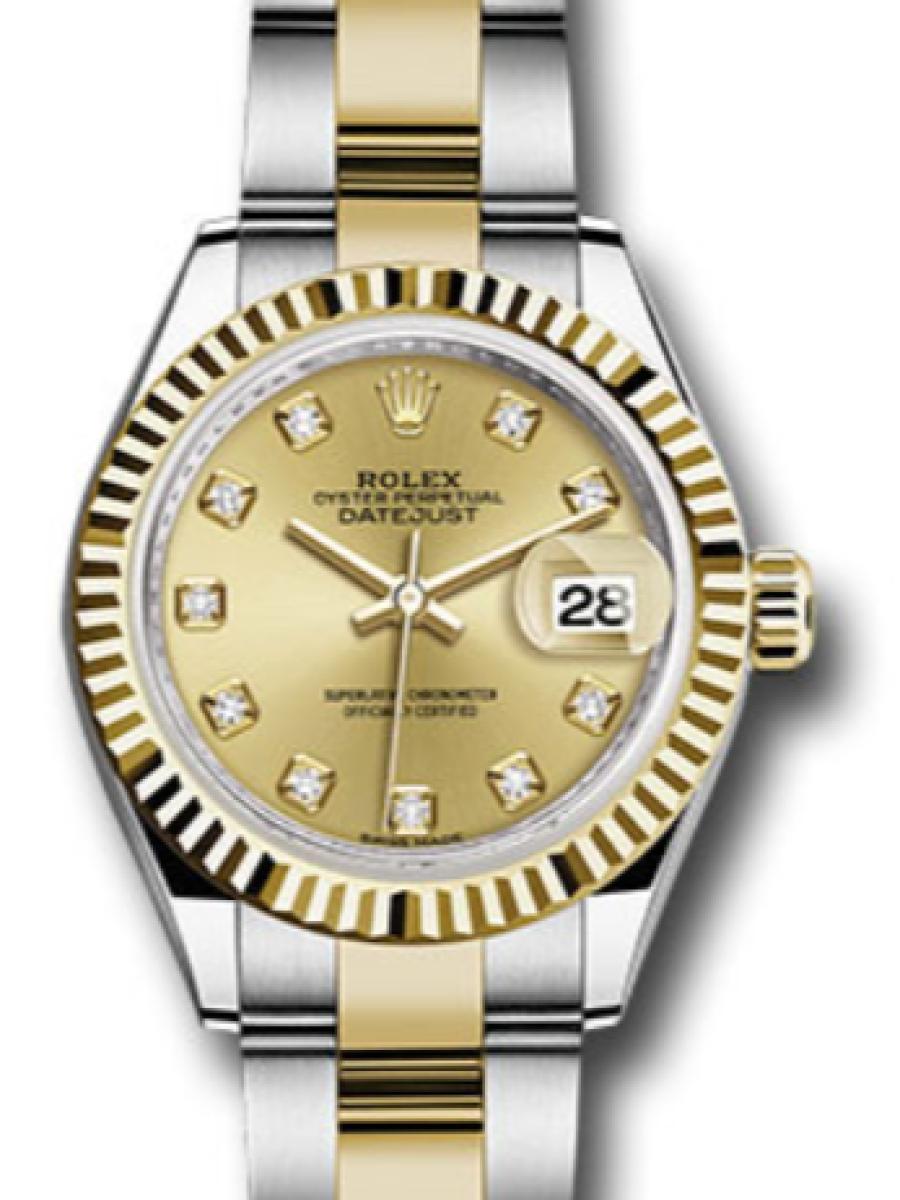 ロレックス レディデイトジャスト 279173G イエロー オイスター　オイスタースチール＆イエローゴールド 　イエローゴールド　デイト表示 レディース　28ｍｍ　キャリバー 2236　パワーリザーブ 約55時間(新品未使用)