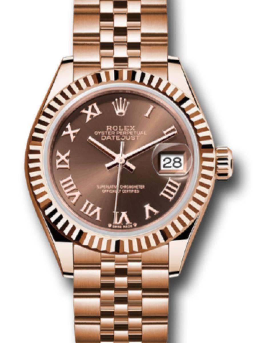 ロレックス レディデイトジャスト 279175 ブラウン オイスター　エバーローズゴールド　ブラウンダイヤル　ローマインデックス　デイト表示 レディース　28ｍｍ　キャリバー 2236　パワーリザーブ 約55時間　ジュビリーブレス(新品未使用)