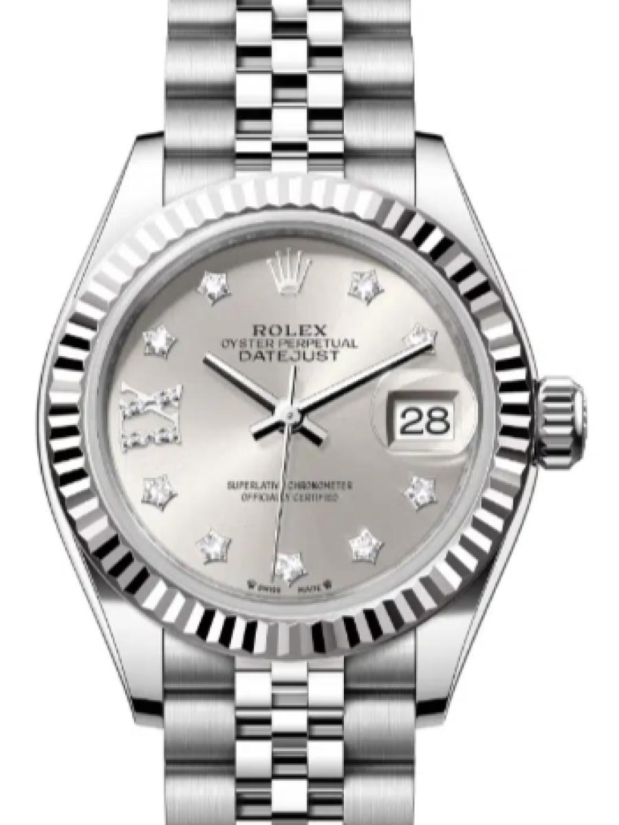 ロレックス レディデイトジャスト 279174-0021 シルバー オイスター　オイスタースチール＆ホワイトゴールド　シルバーダイヤル　デイト表示　 レディース　キャリバー 2236　パワーリザーブ 約55時間　ジュビリー(新品未使用)