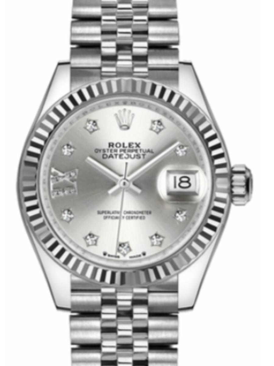 ロレックス レディデイトジャスト 279174-0021 シルバー オイスター　オイスタースチール＆ホワイトゴールド　シルバーダイヤル　デイト表示　 レディース　28ｍｍ　パワーリザーブ 約55時間　キャリバー 2236　(新品未使用)