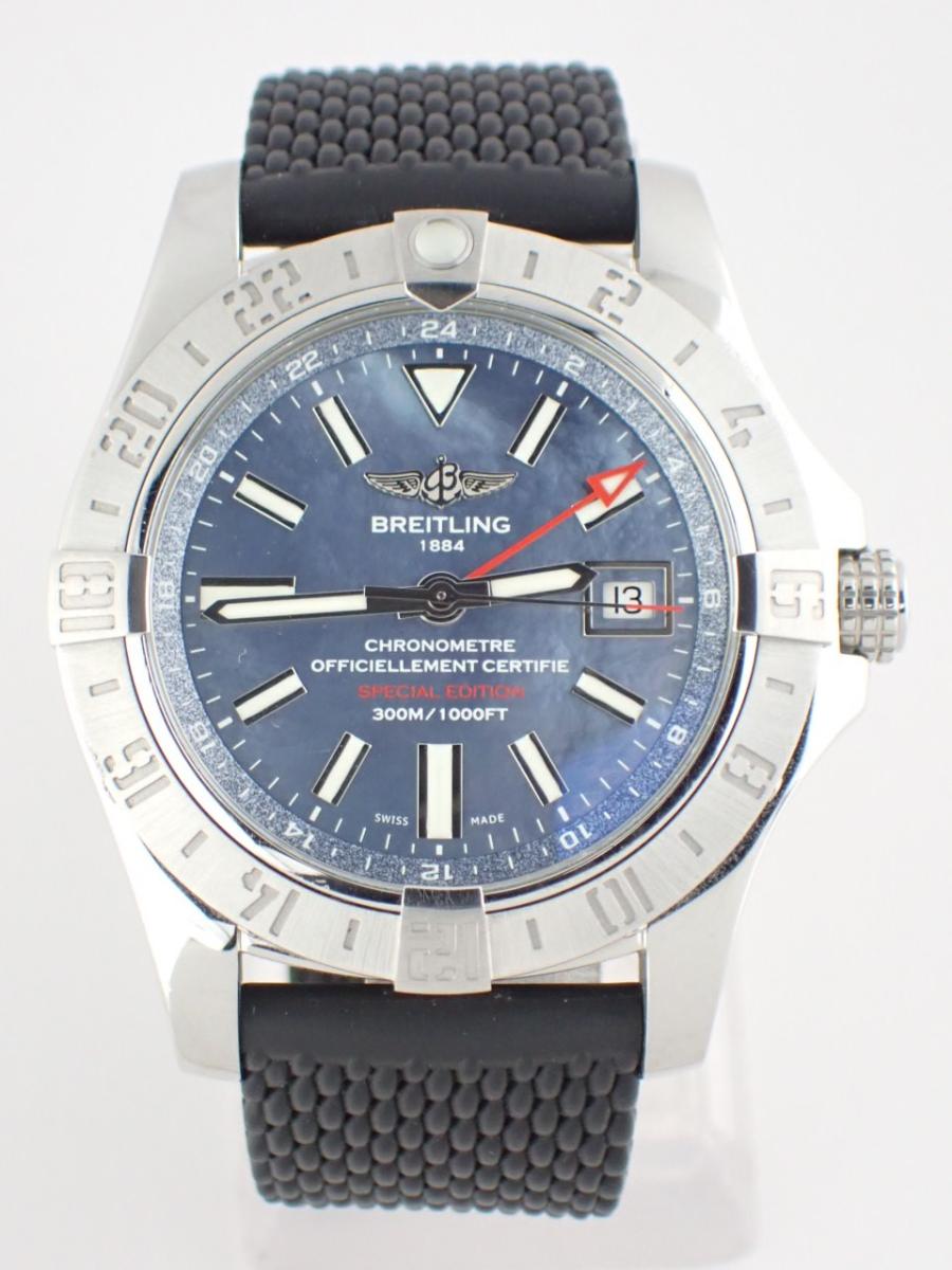 ブライトリング アベンジャー A3239011/C930/170A ブルー 43mm径、メンズ、日本限定モデル(A※傷あり中古)