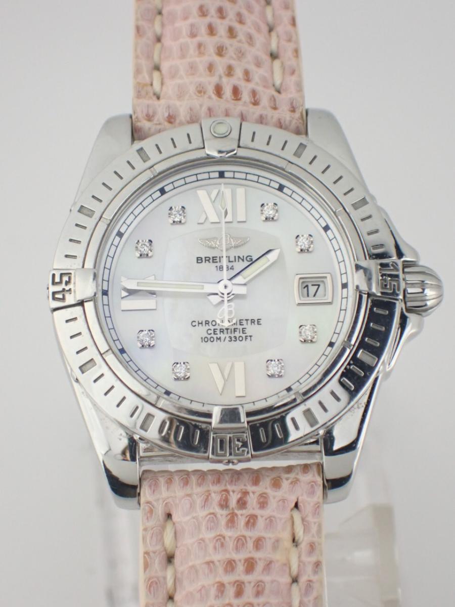 ブライトリング コックピット A71356 ホワイト 32mm径、レディース(A※小傷あり)