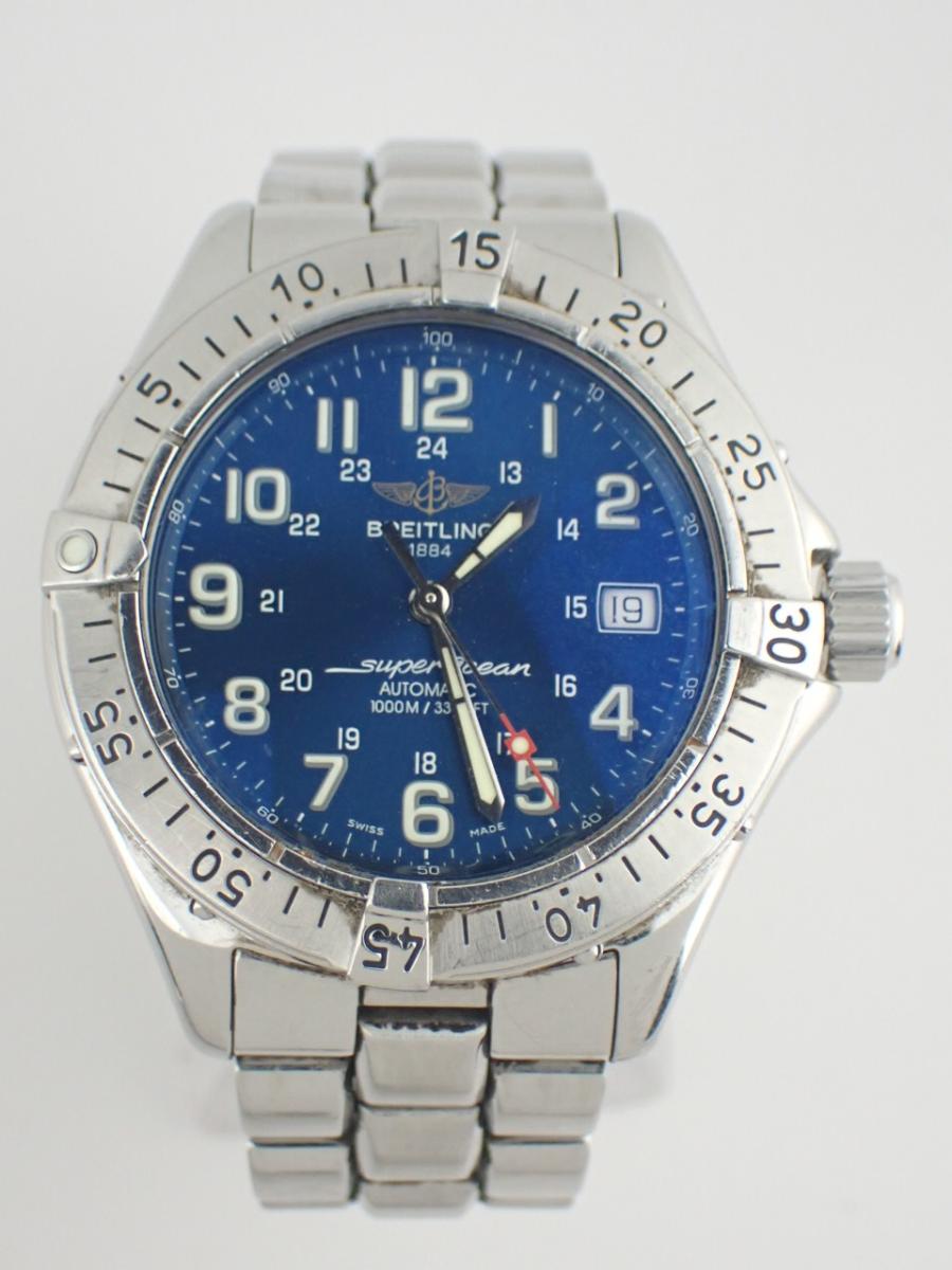 ブライトリング スーパーオーシャン A17340 ブルー 41mm径、メンズ(B※不動)