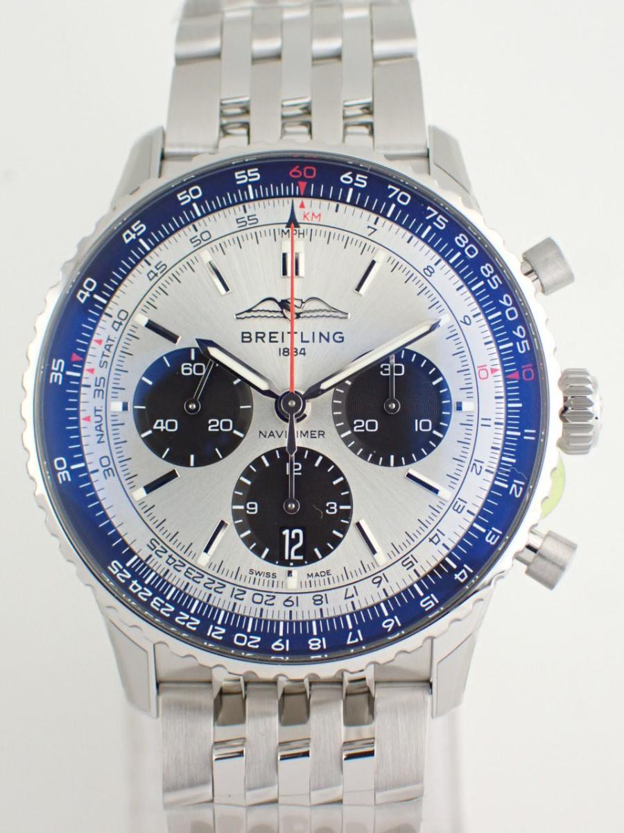 ブライトリング ナビタイマー AB0138241G1A1 シルバー 43mm、クロノグラフ、メンズ(NS※新品)