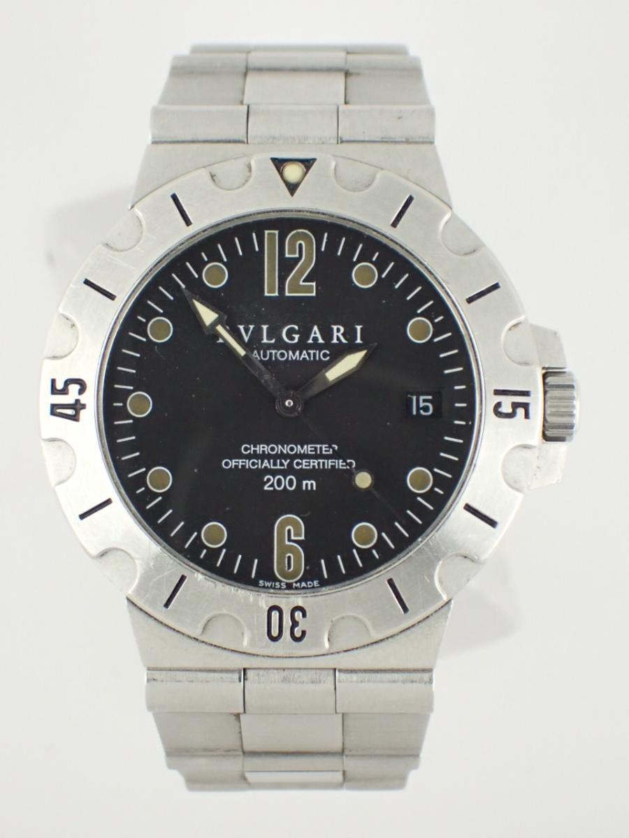 ブルガリ ディアゴノ SD38S ブラック 38mm径、メンズ(AB※傷多い)