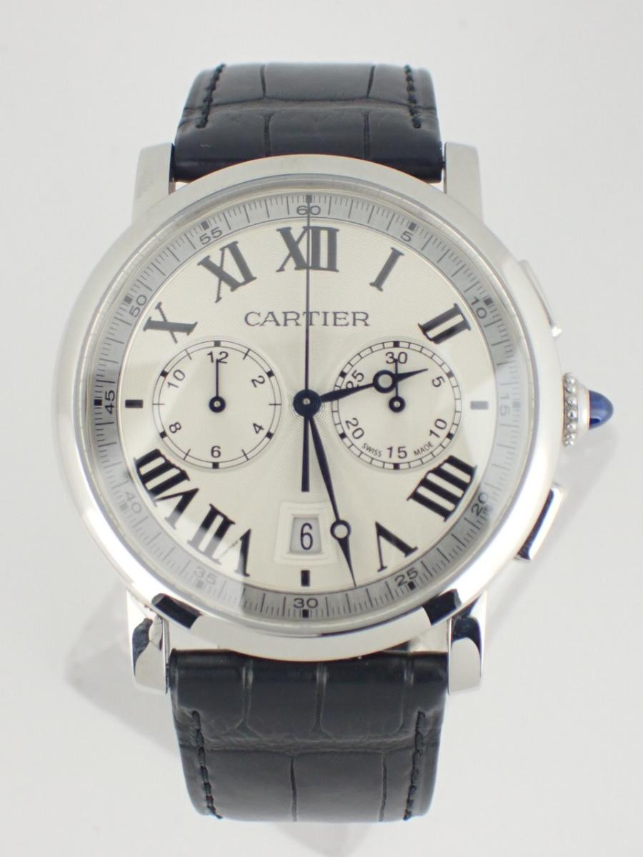 カルティエ ロトンド WSRO0002 シルバー 40mm径、メンズ(A※傷あり中古)