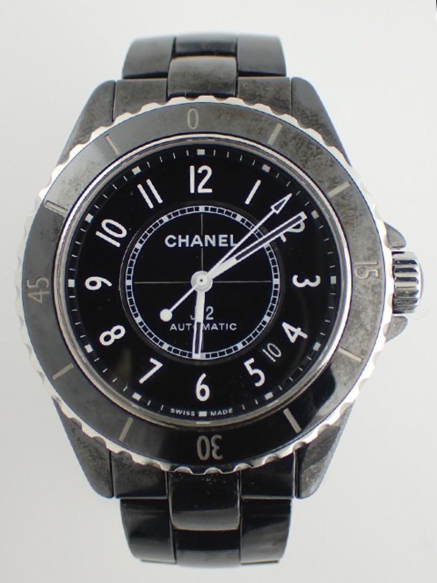 シャネル J12 H5697 ブラック 38mm径、メンズ、レディース(A※傷あり中古)