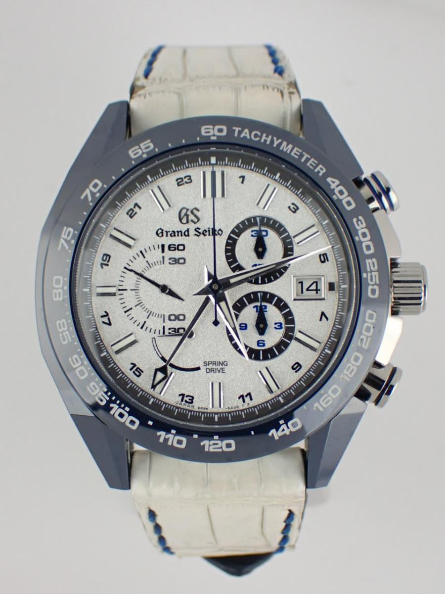 グランドセイコー スプリングドライブ SBGC229 シルバー 46mm径、メンズ、数量限定モデル(A※小傷あり中古美品)