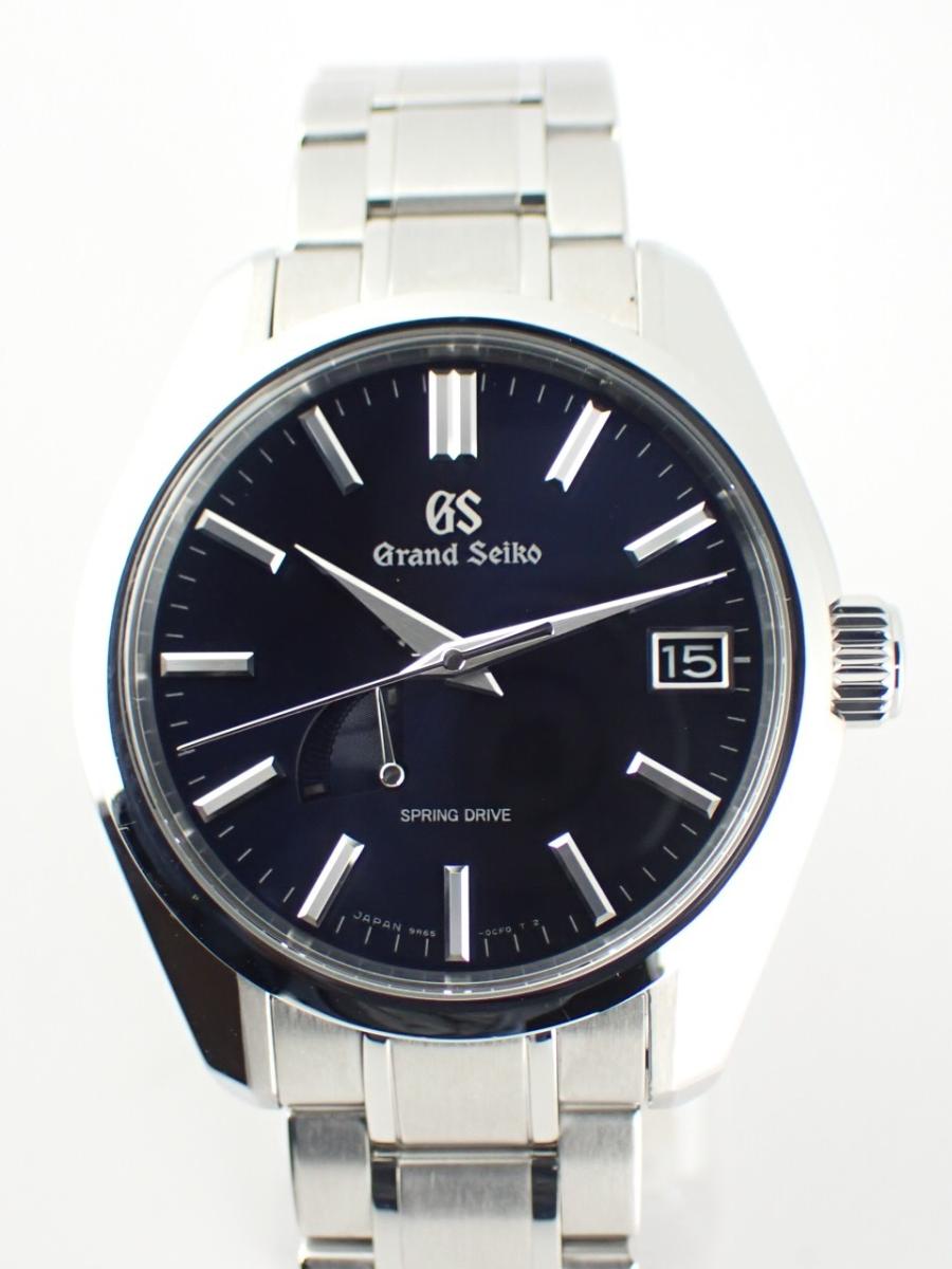 グランドセイコー スプリングドライブ SBGA375 ネイビーブルー 40mm径、メンズ(A※傷あり中古)