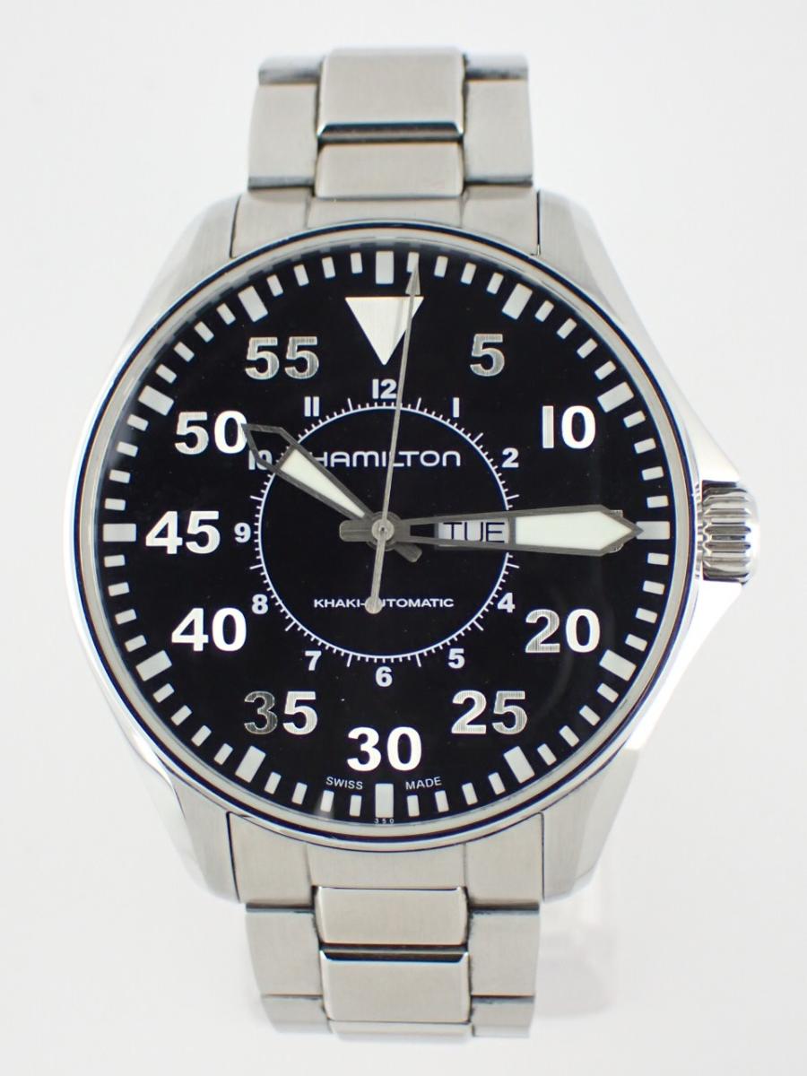 ハミルトン カーキ H64715135 ブラック 46mm径、メンズ(A※傷あり中古)