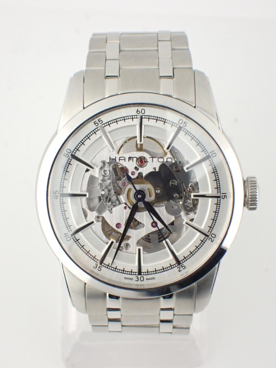 ハミルトン レイルロード H40655151 スケルトン 40mm径、メンズ(A※傷あり中古)