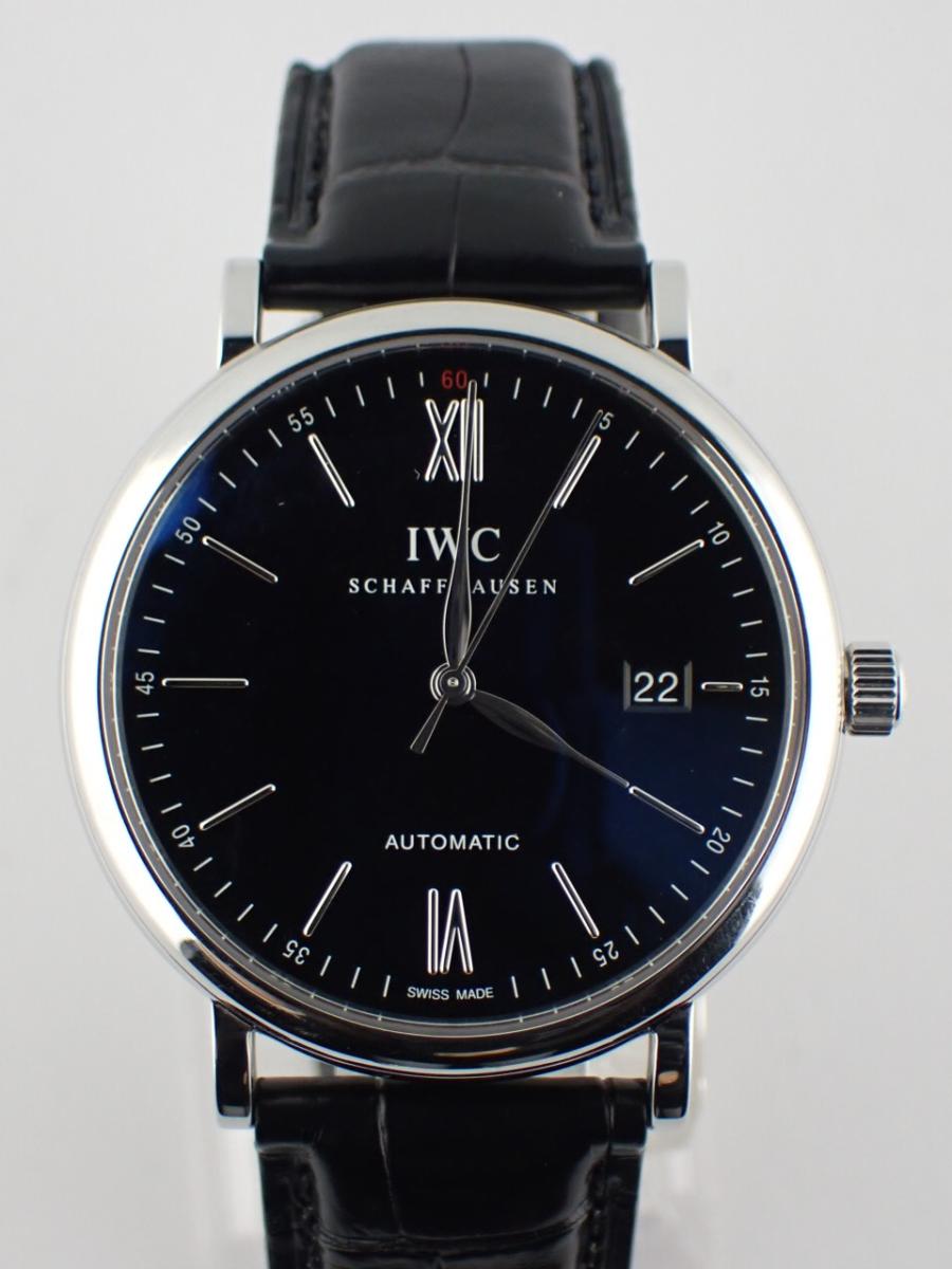 IWC ポートフィノ IW356502 ブラック 40mm径、メンズ(A※小傷あり)