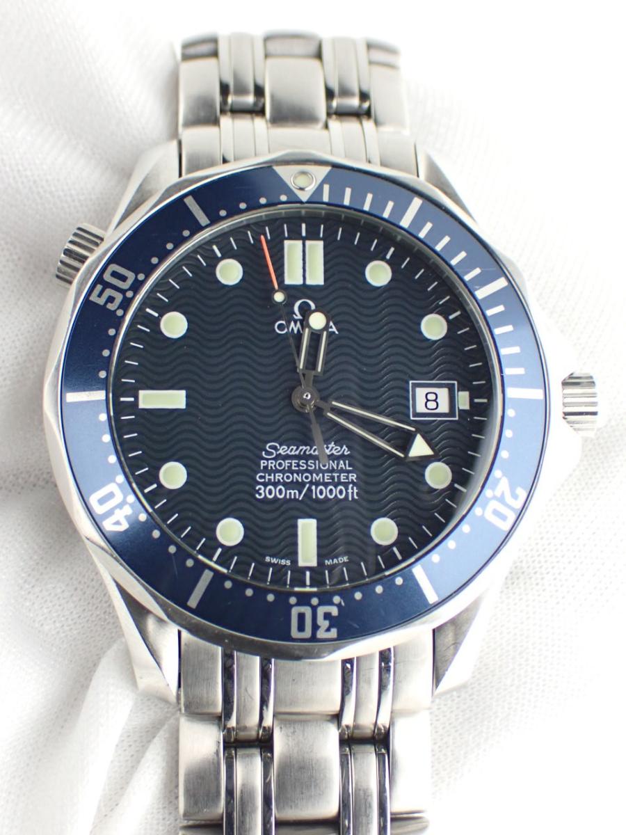 オメガ シーマスター 2531.80 ブルー 41mm径、メンズ(AB※打痕あり)