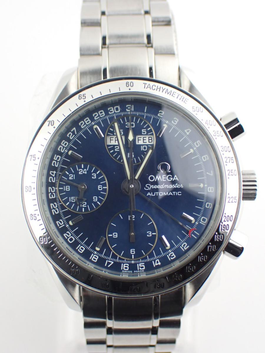 オメガ スピードマスター 3523.80 ブルー 39mm径、メンズ(A※傷あり中古、リューズ不良、要OH)