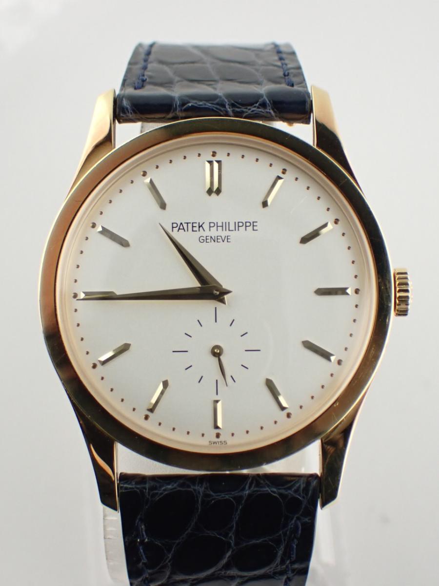 パテックフィリップ カラトラバ 5196J-001 シルバー 37mm径、メンズ(A※傷あり中古、変色有)