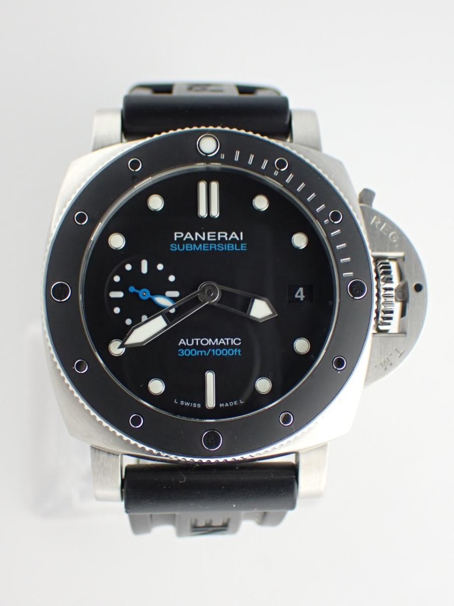 パネライ サブマーシブル PAM00683 ブラック 42mm径、メンズ(A※傷あり中古)