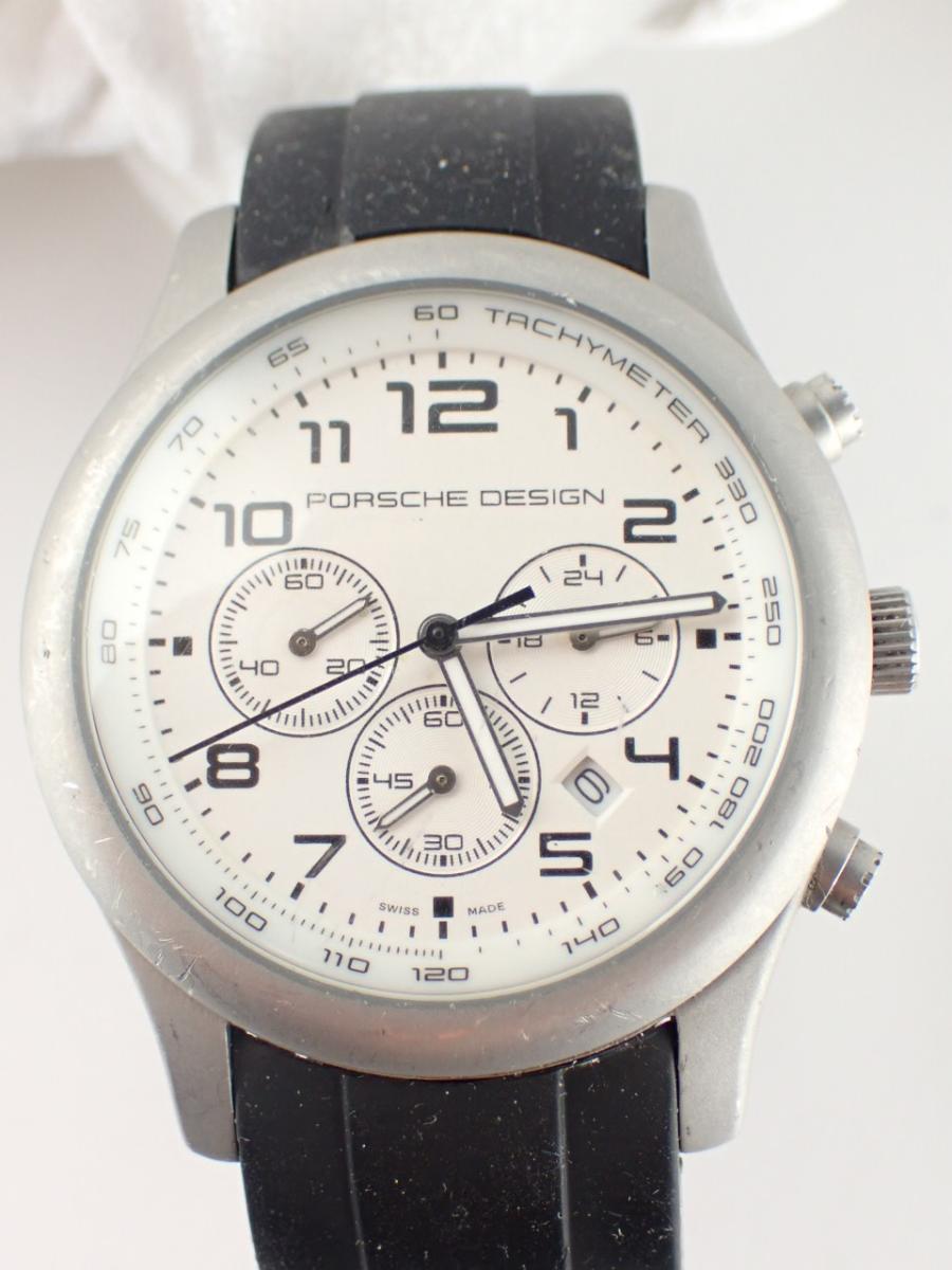 ポルシェデザイン P6612 6612.10.51.1139 ホワイト 42mm径、メンズ(B※全体傷)