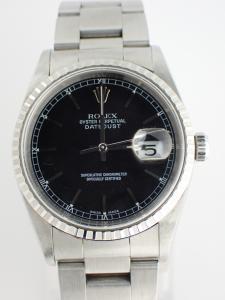 ロレックス デイトジャスト 16220 A※傷あり、裏蓋シールあり 内箱、外箱、コマ