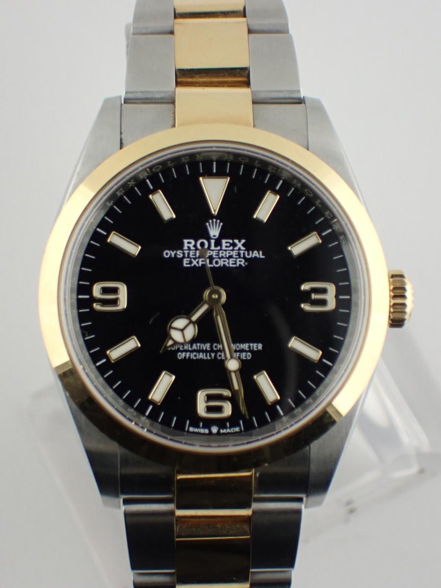 ロレックス エクスプローラー1 124273 ブラック 36mm径、メンズ(A※傷あり中古)