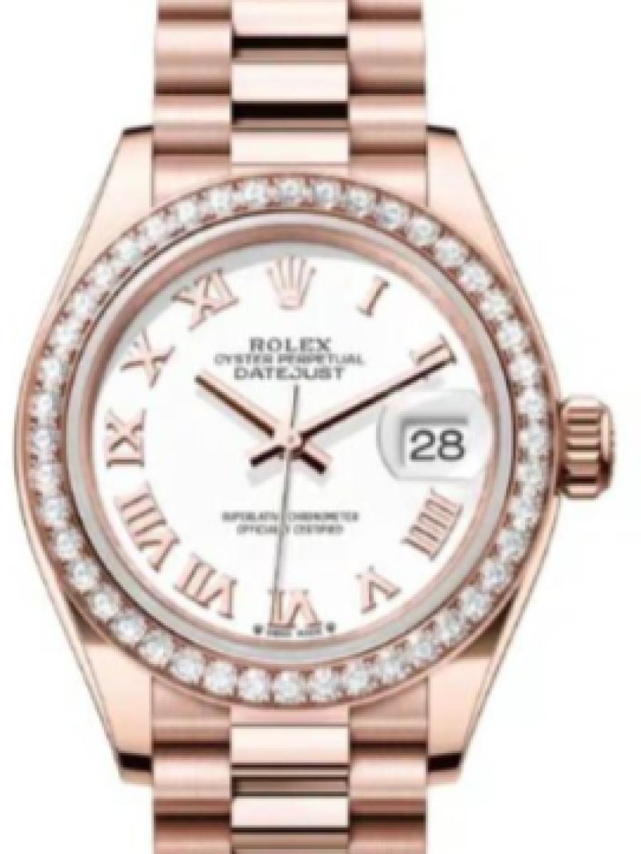 ロレックス レディデイトジャスト 279135rbr-0023 ホワイト オイスター　エバーローズゴールド　ダイヤモンド　ホワイトダイヤル レディース　28ｍｍ　キャリバー 2236　パワーリザーブ 約55時間　(新品未使用)