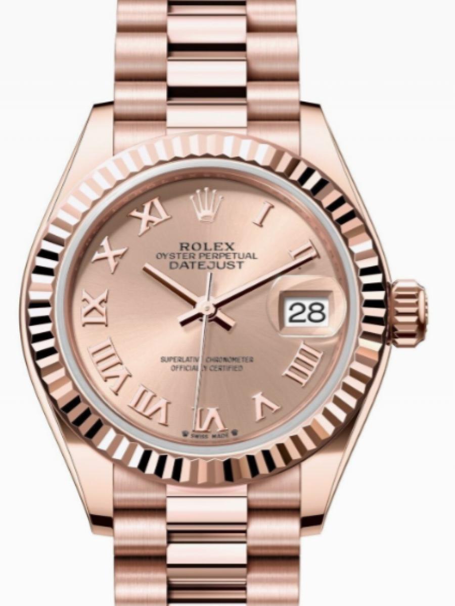 ロレックス レディデイトジャスト 279175-0027 ロゼ オイスター　エバーローズゴールド　ローズゴールドダイヤル　ローマインデックス レディース　28ｍｍ　キャリバー 2236　パワーリザーブ 約55時間　(新品未使用)