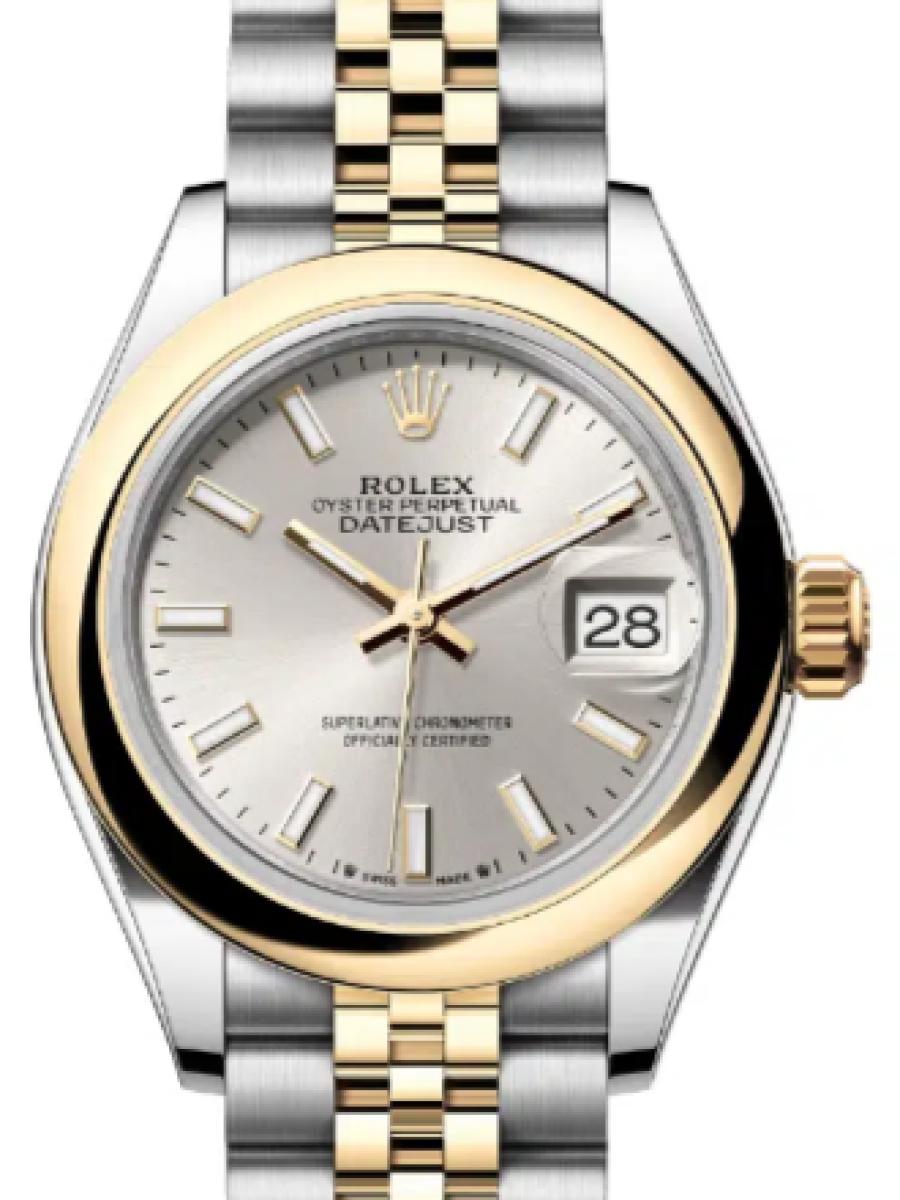 ロレックス レディデイトジャスト 279163-0019 シルバー オイスター　オイスタースチール＆イエローゴールド　シルバーダイヤル　 レディース　28ｍｍ　キャリバー 2236　パワーリザーブ 約55時間(新品未使用)