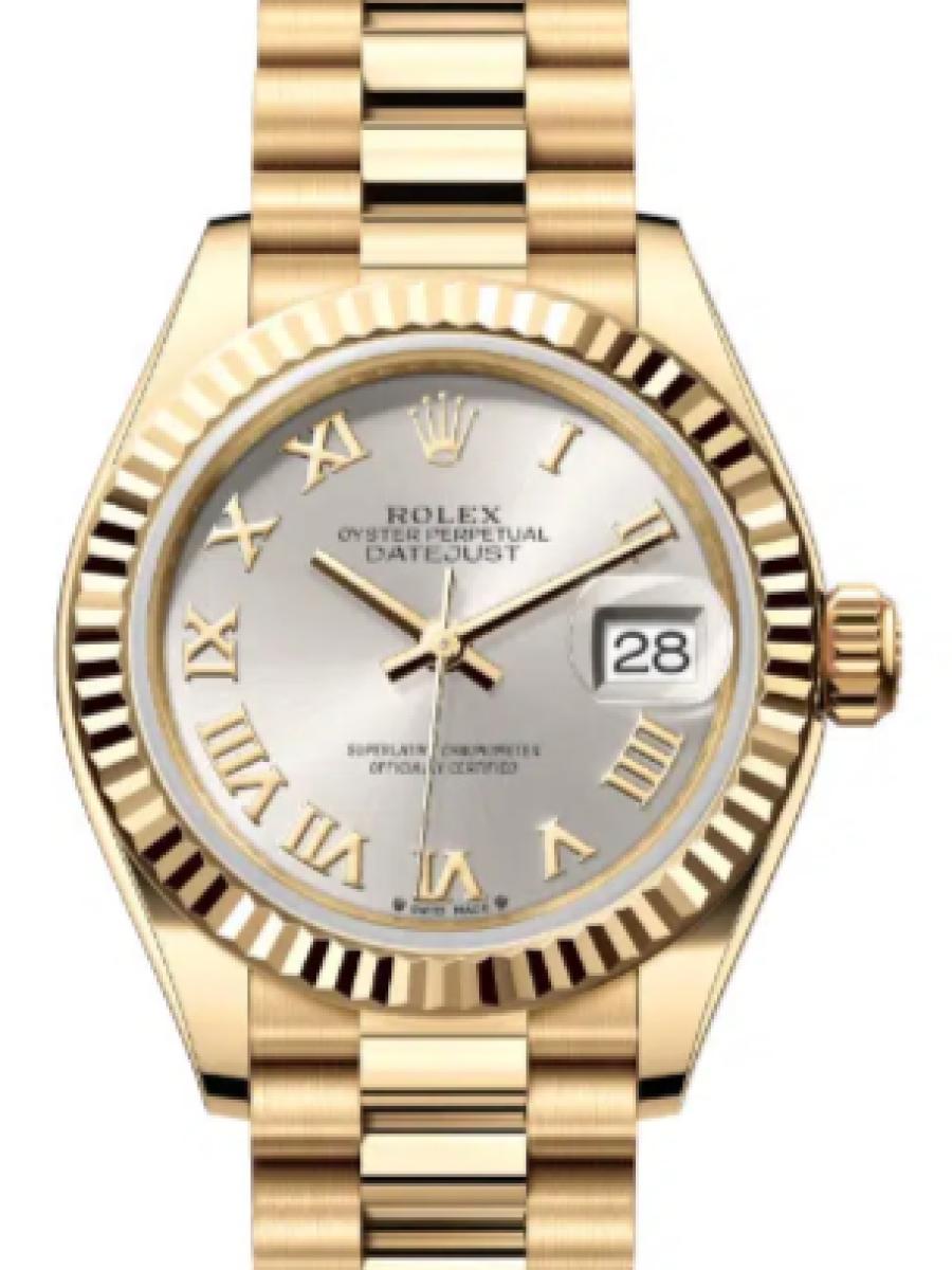ロレックス レディデイトジャスト 279178-0020 シルバー オイスター　イエローゴールド　シルバーダイヤル　 レディース　28ｍｍ　キャリバー 2236　パワーリザーブ 約55時間(新品未使用)