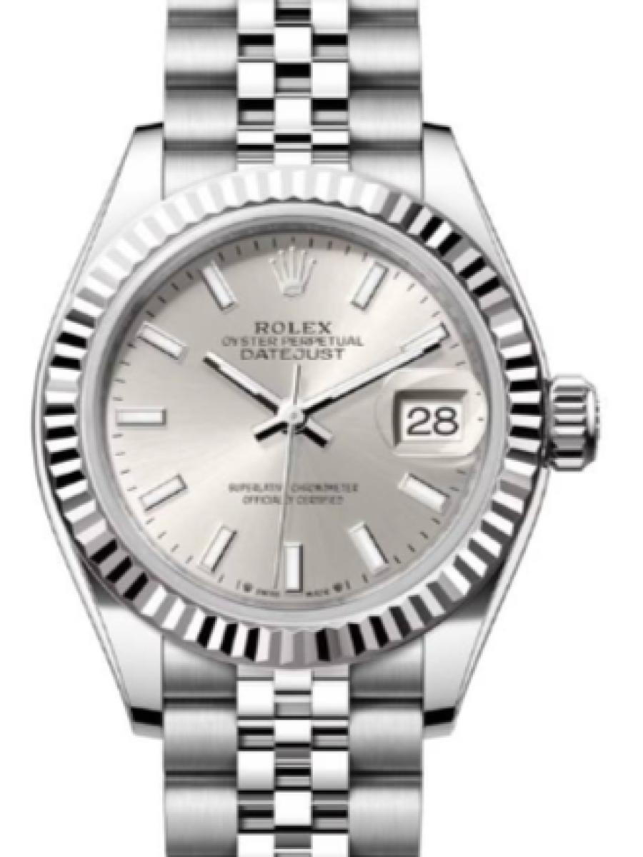ロレックス レディデイトジャスト 279174-0005 シルバー オイスター　オイスタースチール＆ホワイトゴールド　シルバーダイヤル レディース　28ｍｍ　キャリバー 2236　パワーリザーブ 約55時間(新品未使用)