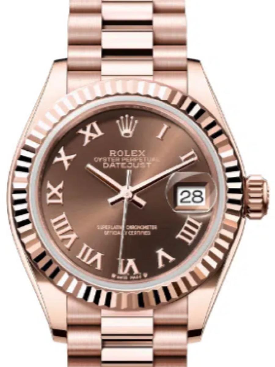 ロレックス レディデイトジャスト 279175-0014 チョコレート オイスター　エバーローズゴールド　チョコレートダイヤル レディース　28ｍｍ　キャリバー 2236　パワーリザーブ 約55時間(新品未使用)