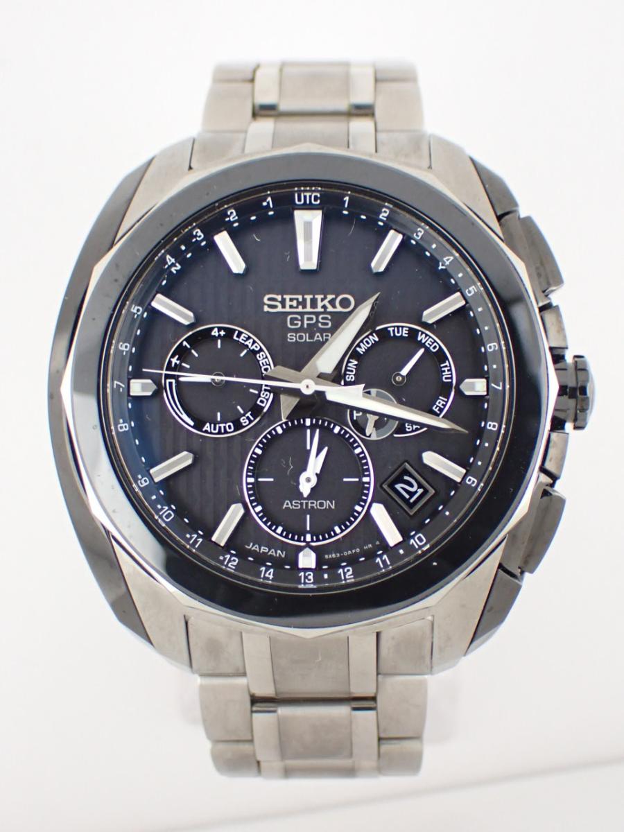 セイコー アストロン SBXC029 ブラック 47mm径、メンズ(A※小傷あり)