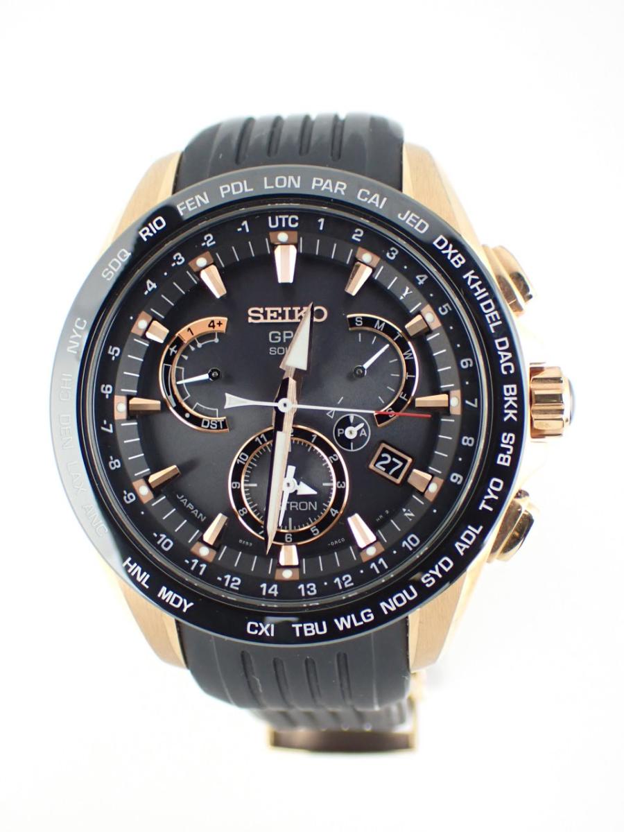 セイコー アストロン SBXB055 ブラック 45mm径、メンズ(A※傷あり中古)