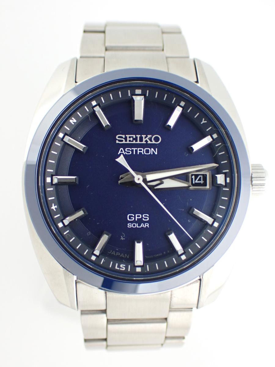 セイコー アストロン SBXD003 ブルー 38mm径、メンズ(A※傷あり中古)