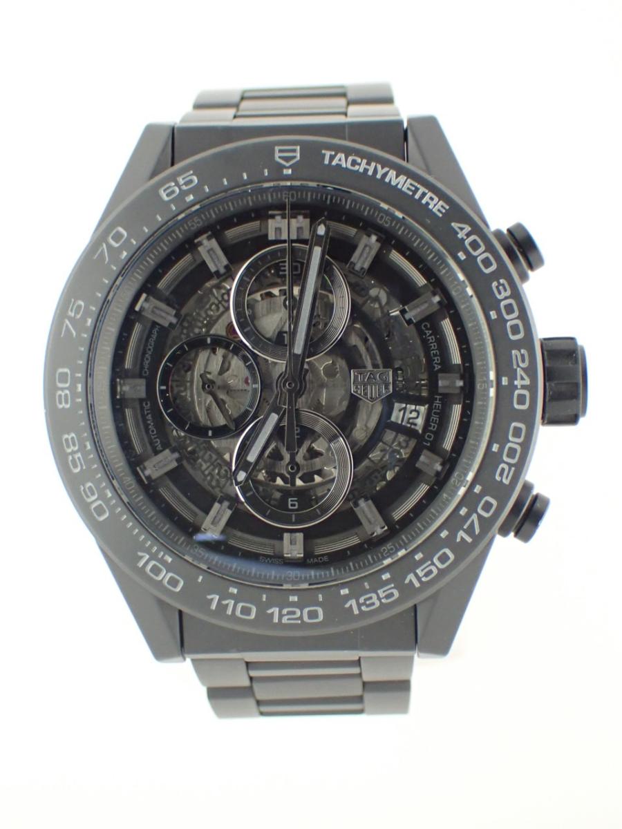 タグホイヤー カレラ CAR2A91.BH0742 スケルトン 45mm径、メンズ(A※傷あり中古)