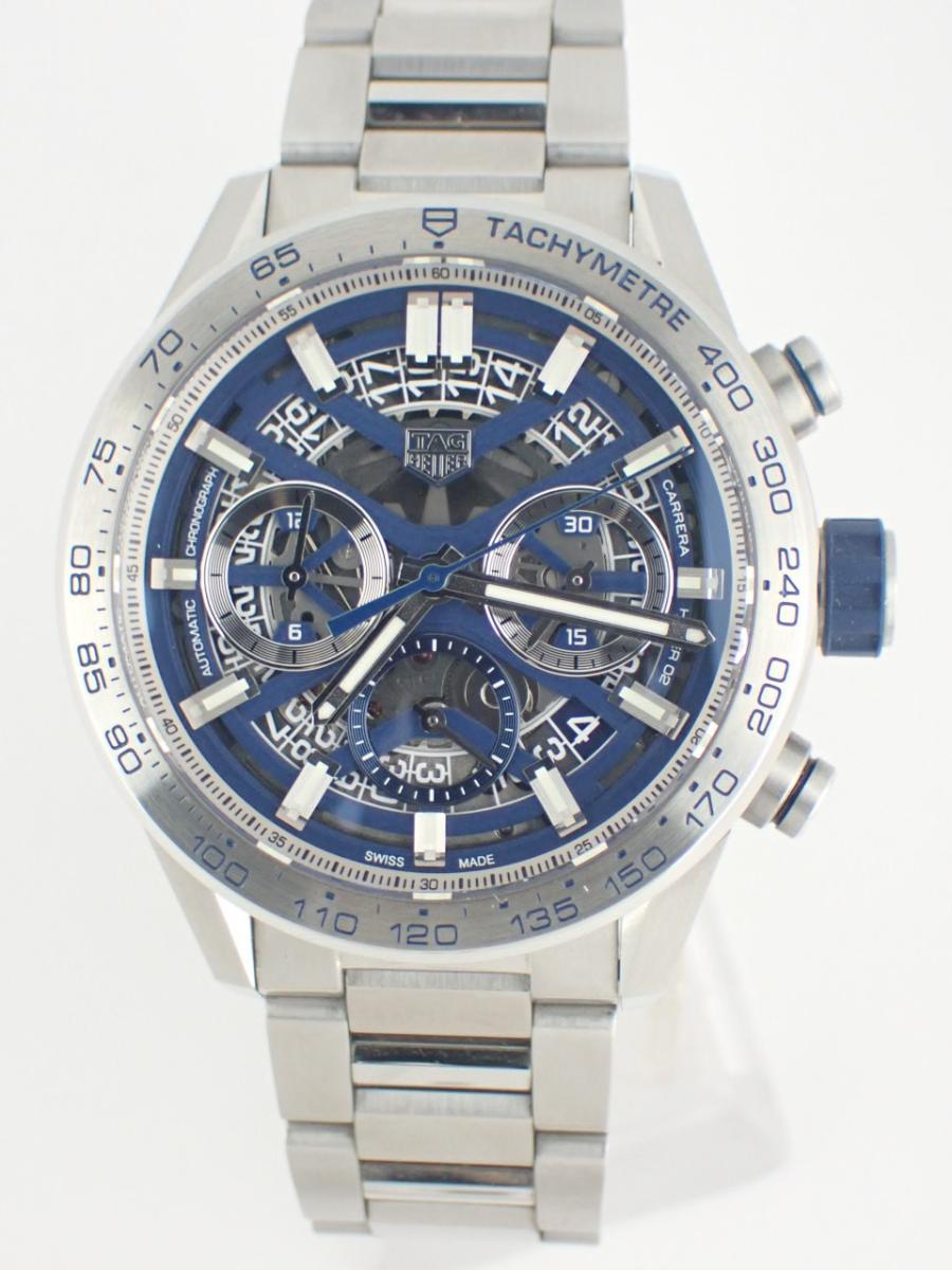 タグホイヤー カレラ CBG2019-BA0662 ブルー系 43mm径、メンズ、数量限定モデル(A※傷あり中古)