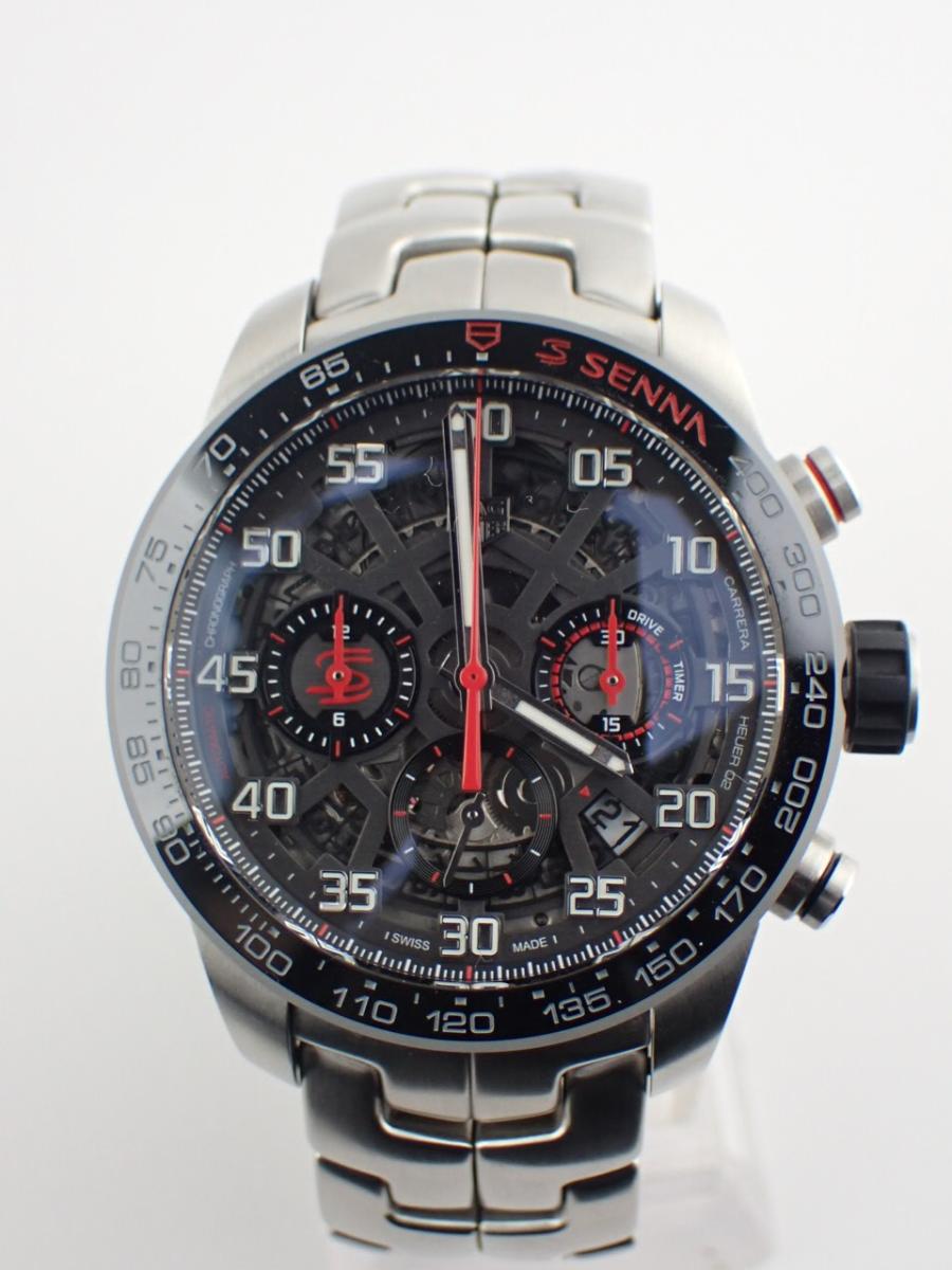 タグホイヤー カレラ CBG2013-BA0657 スケルトン 43mm径、メンズ(A※傷あり中古)