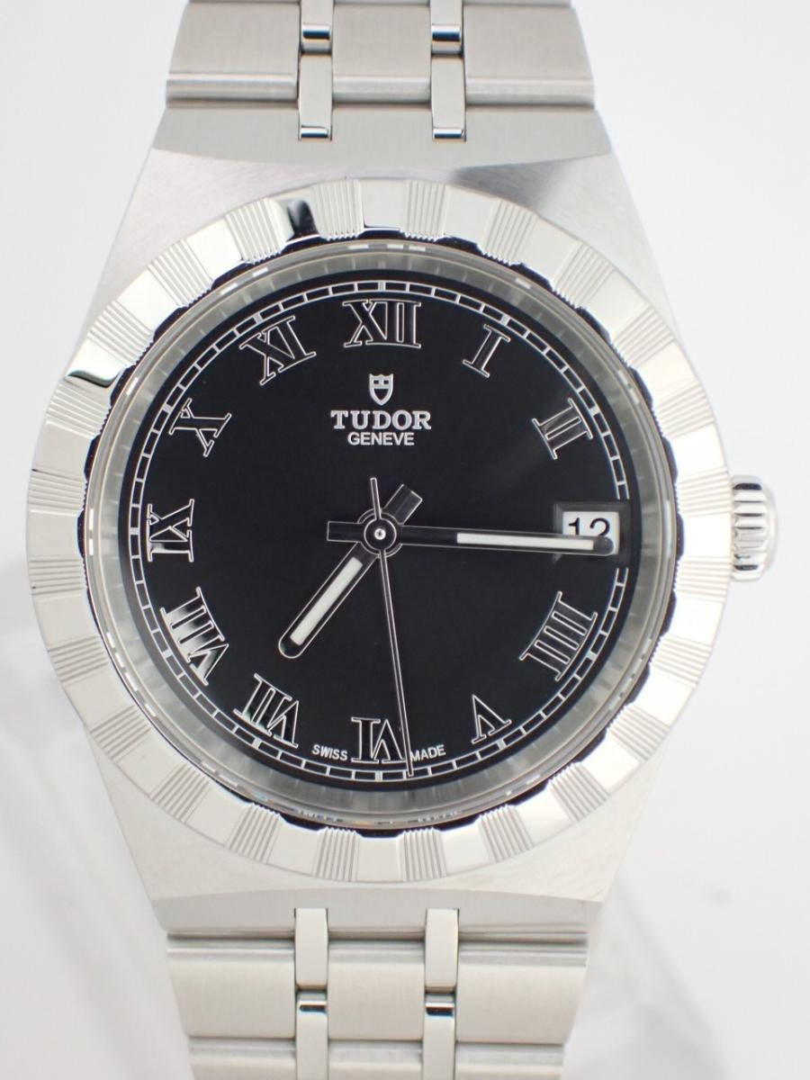 チューダー ロイヤル M28400-0003 ブラック 34mm径、メンズ(A※傷あり中古)
