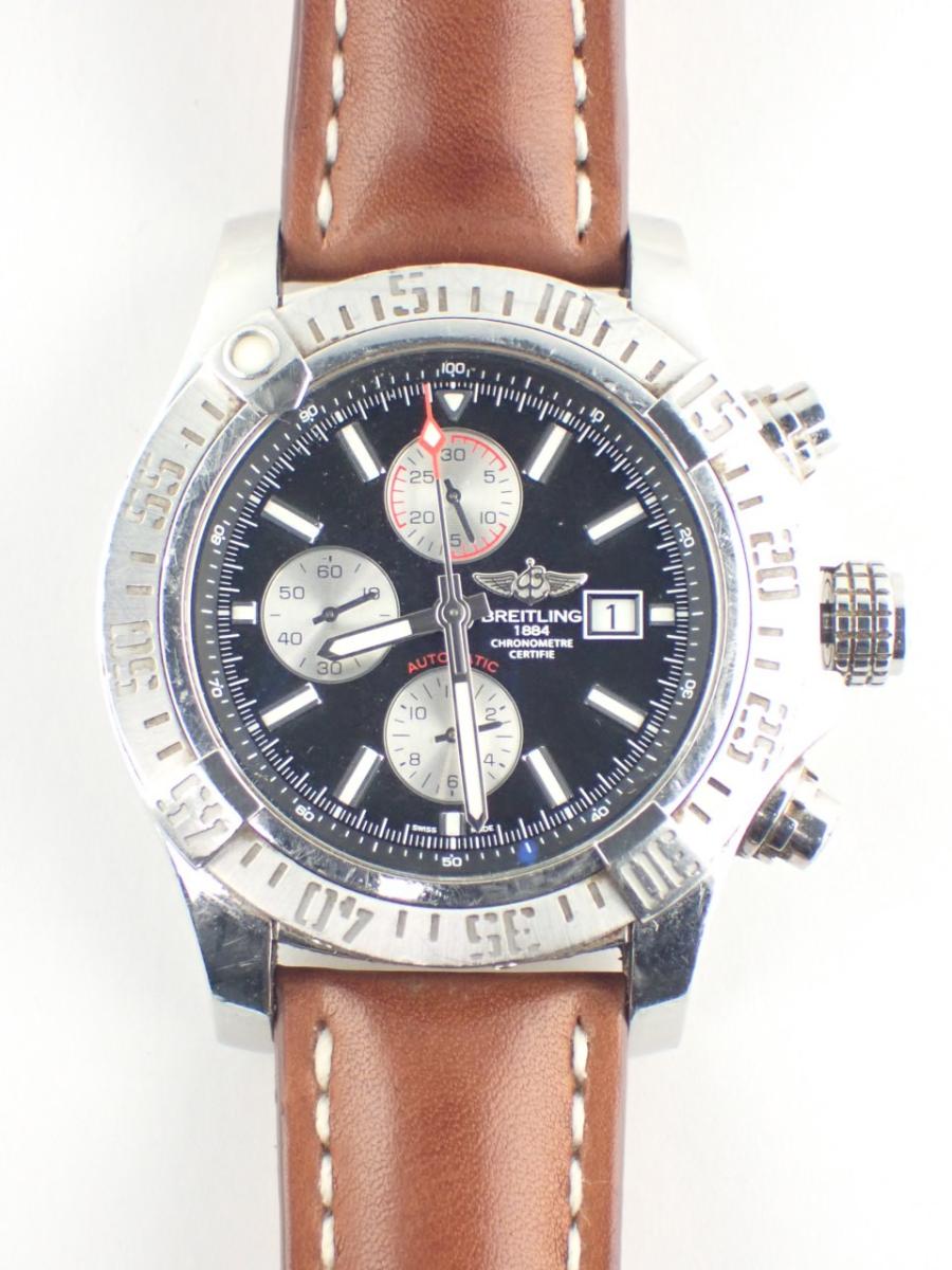 ブライトリング アベンジャー A13371 ブラック 48mm径、メンズ(A※傷あり中古)