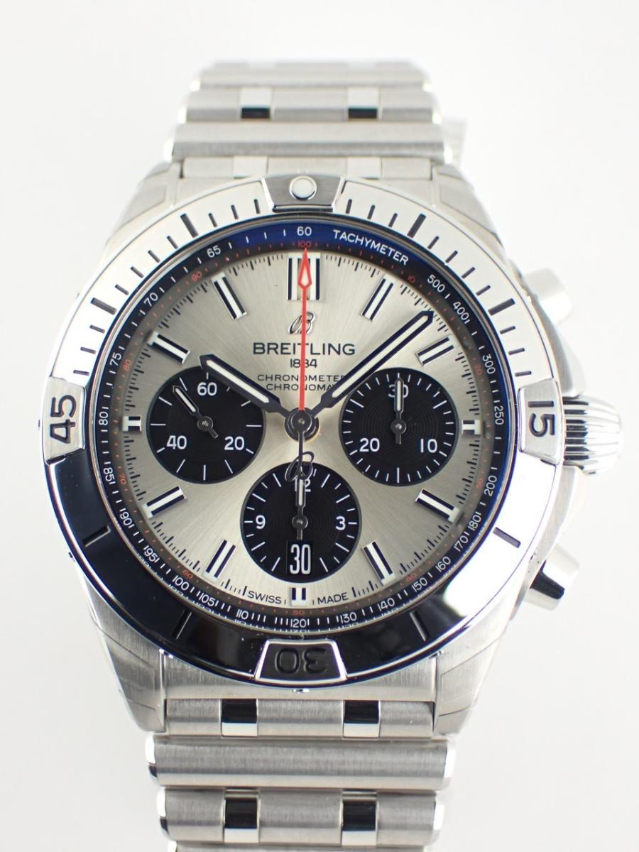 ブライトリング クロノマット AB0134101G1A1 シルバー 42mm径、メンズ(NS※新品)