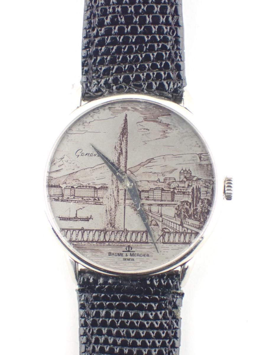 ボーム＆メルシェ アンティーク 型番不明 クラフト 34mm径、メンズ(B※経年劣化あり、傷多い、針やけ)