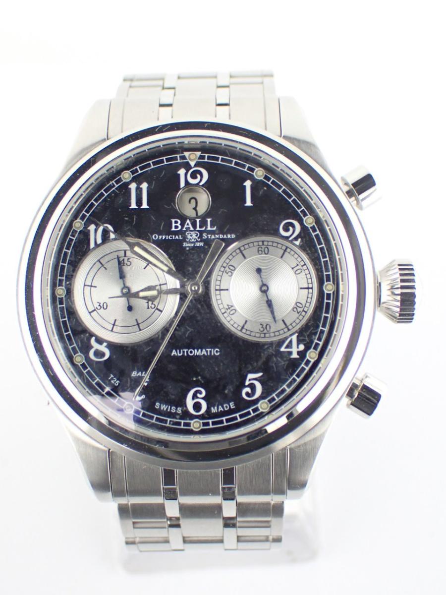 ボールウォッチ トレインマスター CM1052D-L3FJ-BK ブラック 43mm径、メンズ(AA※中古美品)