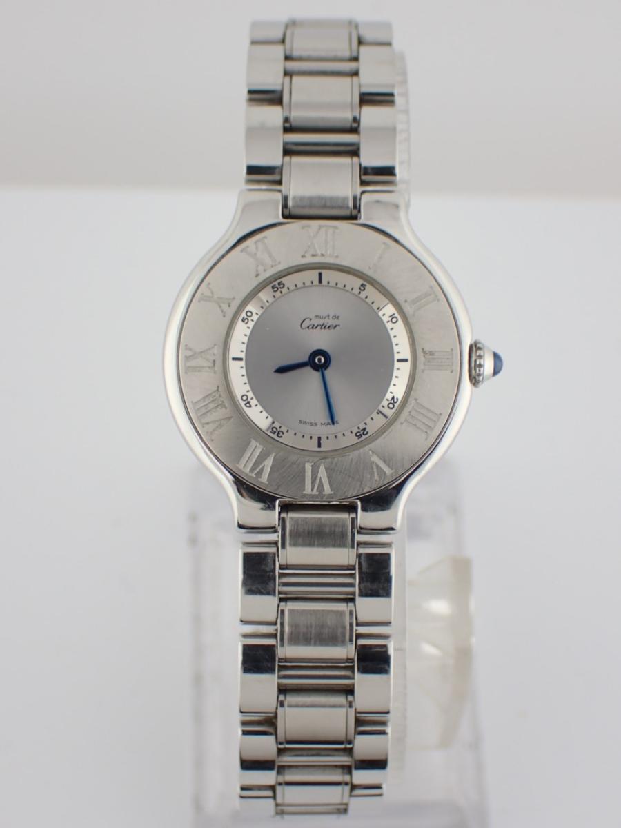 カルティエ マスト21 W10109T2 シルバー 28mm径、メンズ(B※全体傷、不動)