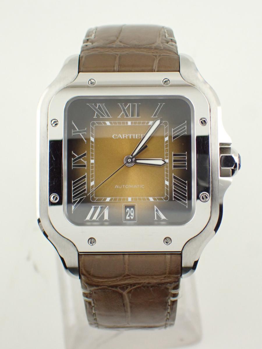 カルティエ サントス WSSA0064 ブラウン 39mm四方、メンズ(AAA※新品仕上げ済み)