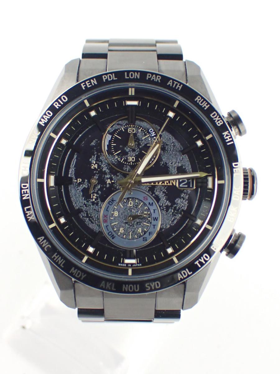 シチズン アテッサ AT8185-71E ブラック 42mm径、メンズ、数量限定モデル(A※小傷あり)