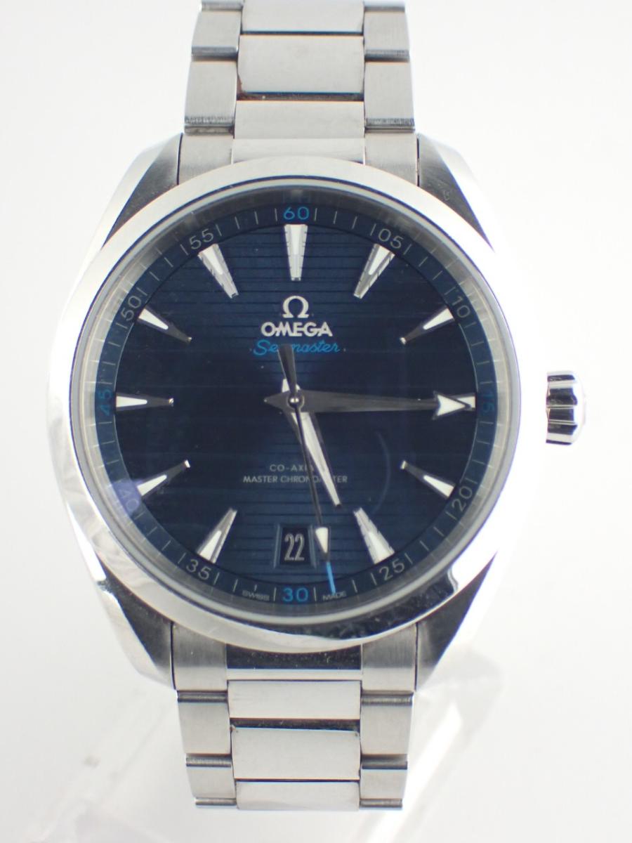オメガ シーマスターアクアテラ 220.10.41.21.03.001 ブルー 41mm径、メンズ(A※小傷あり、リューズ不良)