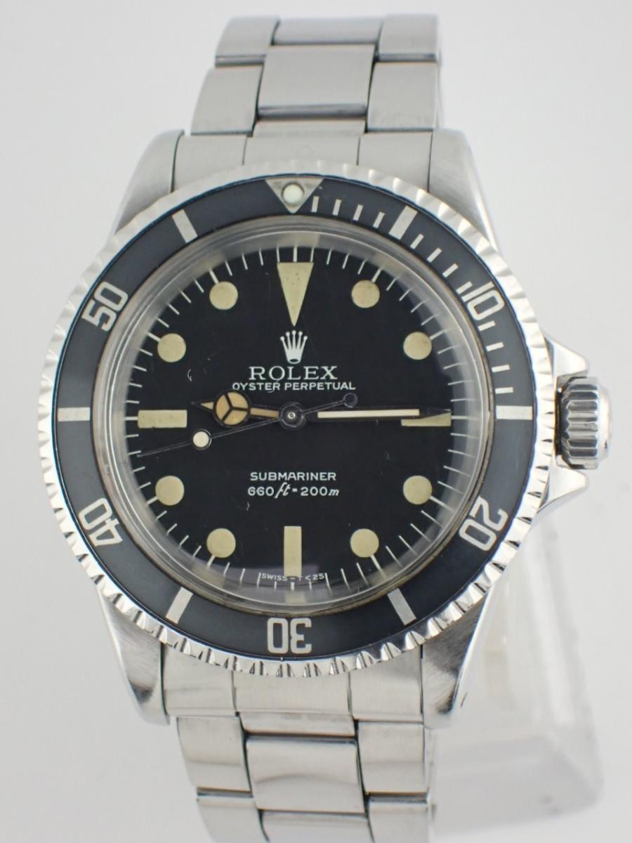 ロレックス サブマリーナ 5513 ブラック 40mm径、メンズ、シリアル60番台(A※傷あり中古)